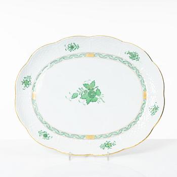 A 42-piece 'Chinese Bouquet' porcelain service and six 'Waldstein rose' coffee cups with saucers, Herend, Hungary.