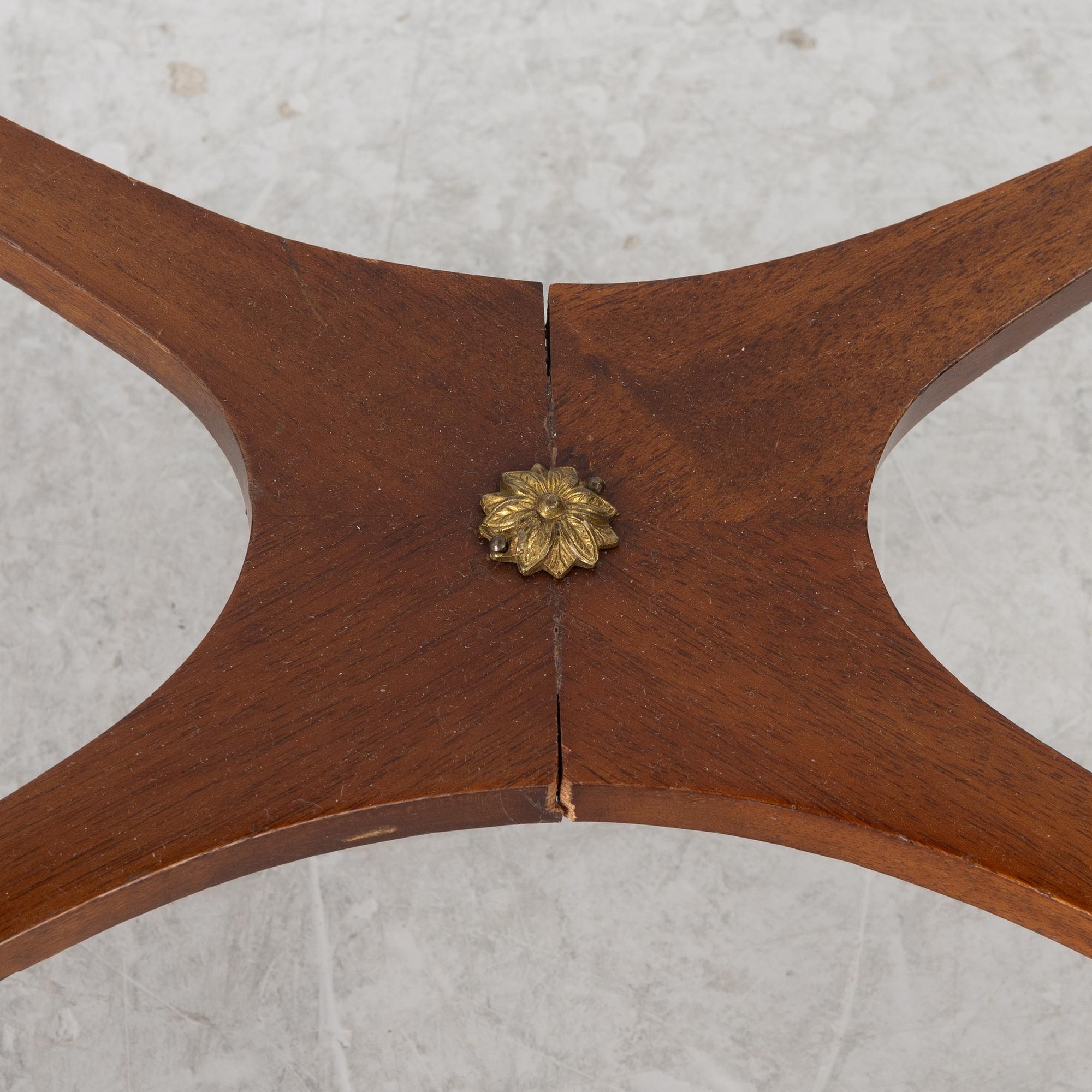 A late Gustavian style games table/sewing table, early 20th century.