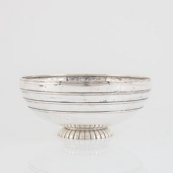 A Swedish silver punch bowl, mark of GAB, Stockholm 1938.