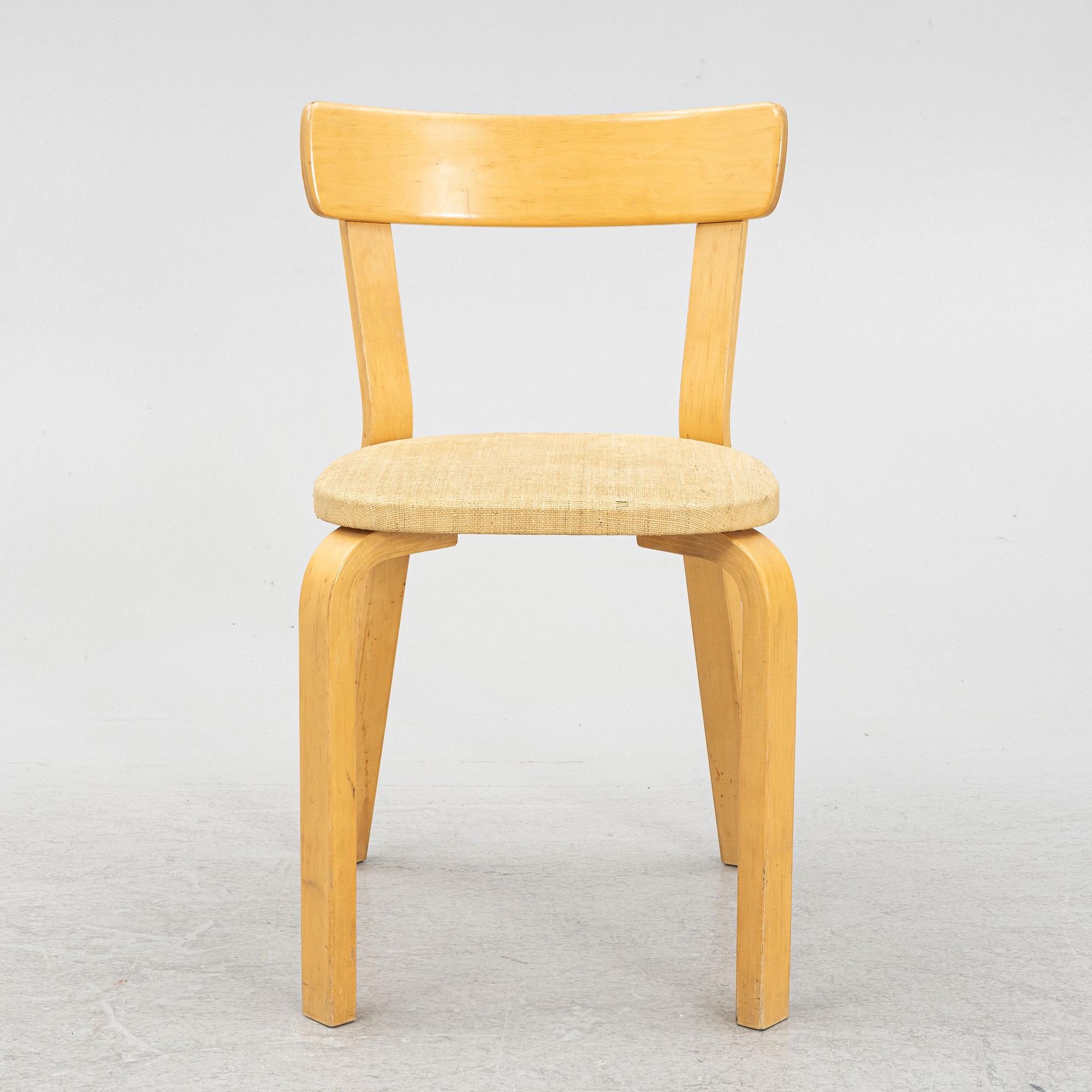 Alvar Aalto, stol, modell 69, 1900-talets mitt.