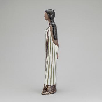 FIGURIN, delvis glaserat stengods, Mari Simmulson, Upsala Ekeby, 1962-1965.