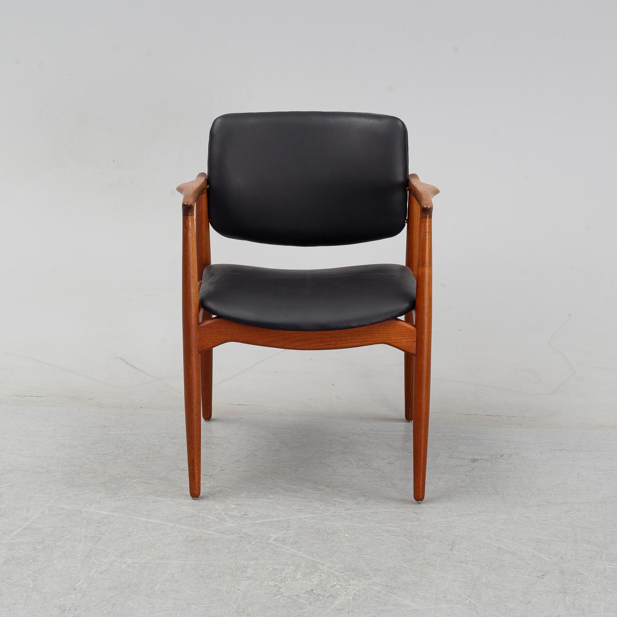 A teak armchair from Örum, Denmark.