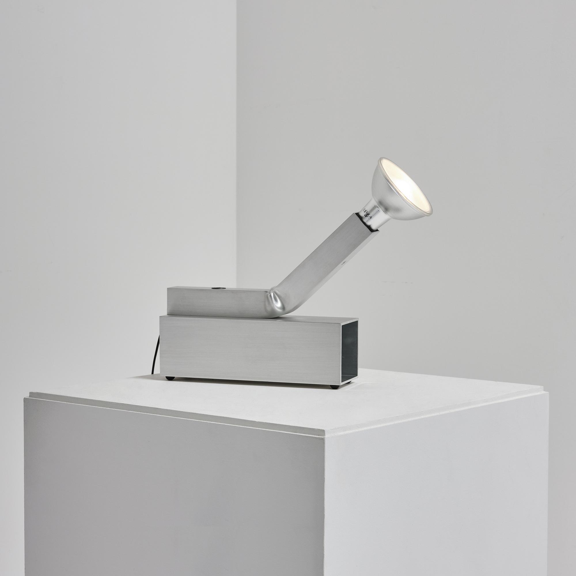 David Taylor, a unique table lamp, "Aluminium Table Lamp #3", Studio Mellösaverken, Sweden, 2025.
