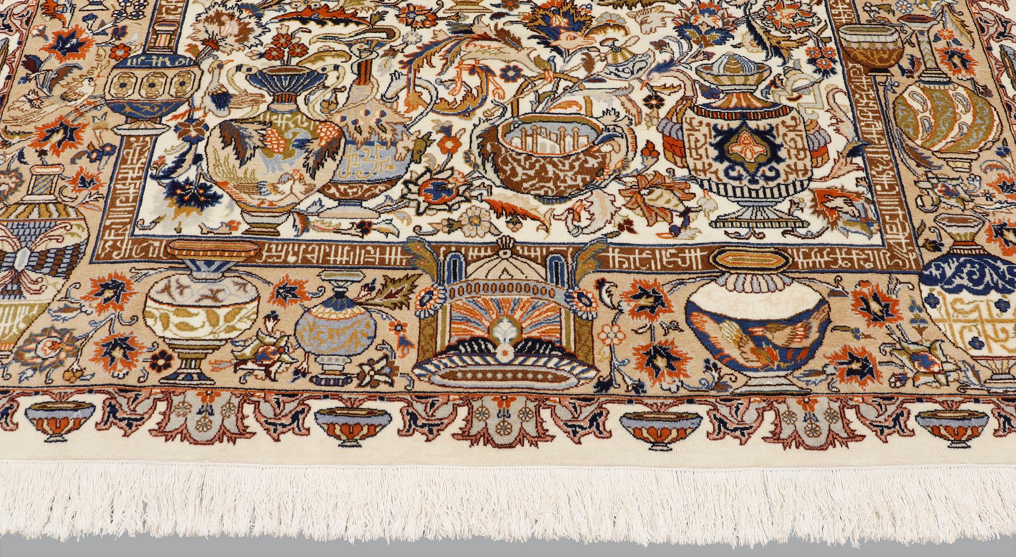 A carpet, Figural Kashmar, ca 295 
x 200 cm.