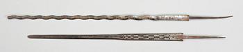 SVÄRDSKLINGOR, 2 st, 1700-1800-tal.