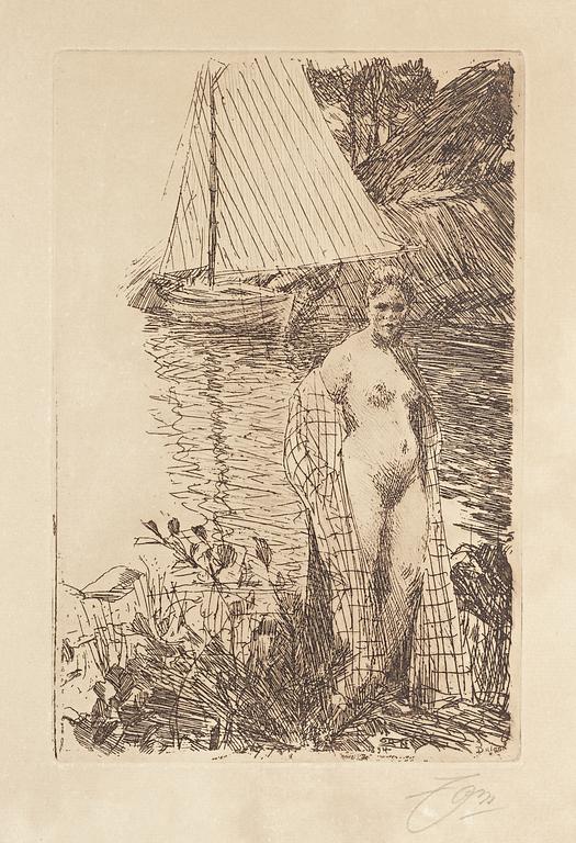 Anders Zorn, "Min modell och min båt".