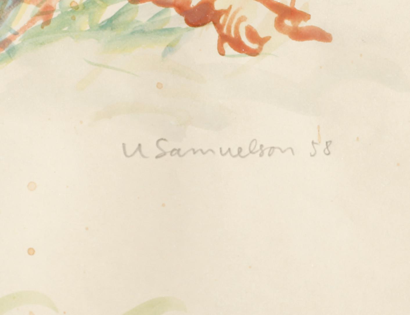 ULRIK SAMUELSSON, akvarell, signerad och daterad -58.