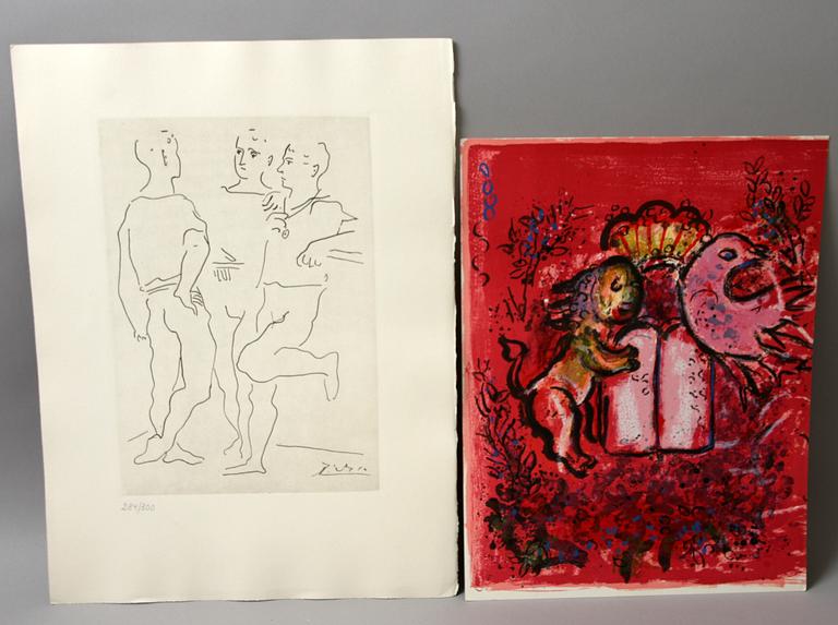 PARTI GRAFIK, litografier, 14 blad, bl.a. Picasso o Braque.