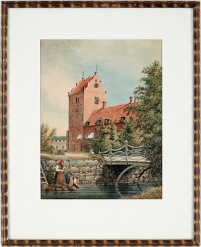 Gustaf Adolf Schukneckt · GUSTAF ADOLF SCHUKNECKT, akvarell. Sign o dat 1854.