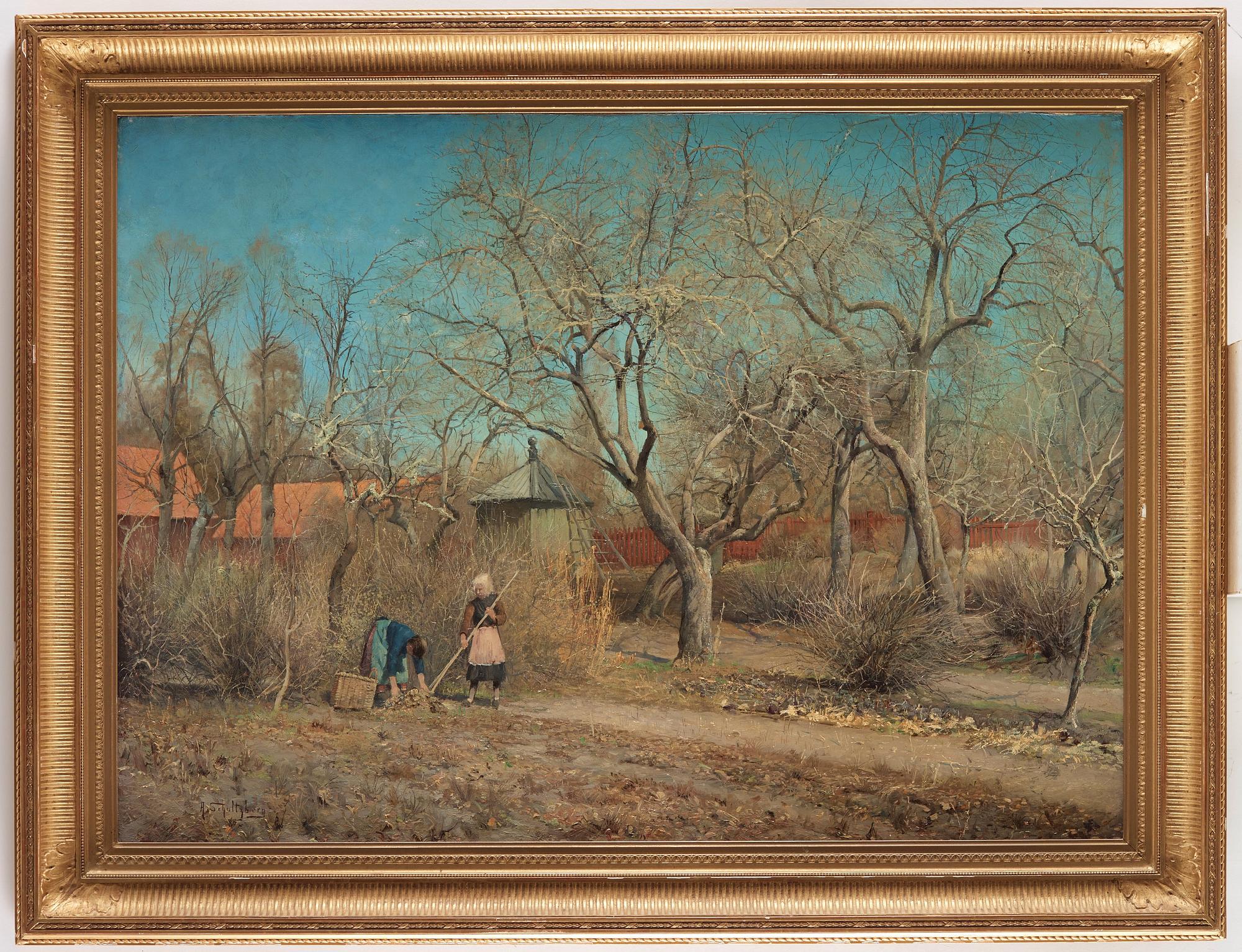 Anshelm Schultzberg, "Barn i trädgården", motiv från Nyckelviken (Children in the Garden, scene from Nyckelviken).