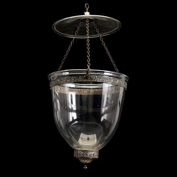 A 20th century glass ceiling light.