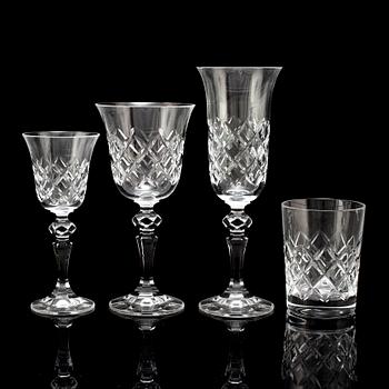 A 20th century glassware set, Böhmen (36 pieces).