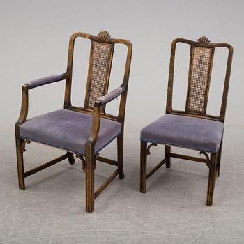 AXEL EINAR HJORTH, a armchair and chair, Nordiska Kompaniet, 1930´s.