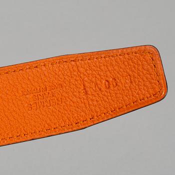 HERMÈS, a 'Constance' leather belt, 2010. Size 90.