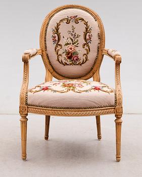 KARMSTOL, Frankrike, Louis XVI-stil, 1800/1900-tal.