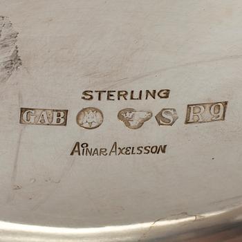 AINAR AXELSSON, a sterling silver bowl from GAB, Stockholm, 1967.