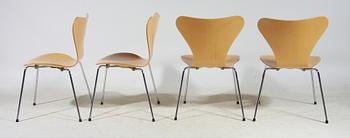 STOLAR, 4 st, "Sjuan", Arne Jacobsen, Fritz Hansen 1992.