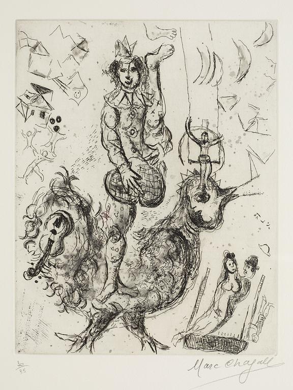 Marc Chagall, "Le clown acrobate".