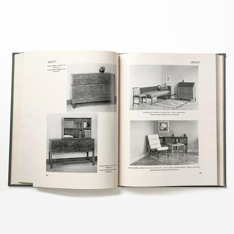 Otto Schulz, "Boet" magazine, bound volumes 1928, 1931-33, loose issues + three "Nya Möbler" and the 1945 jubilee publication.