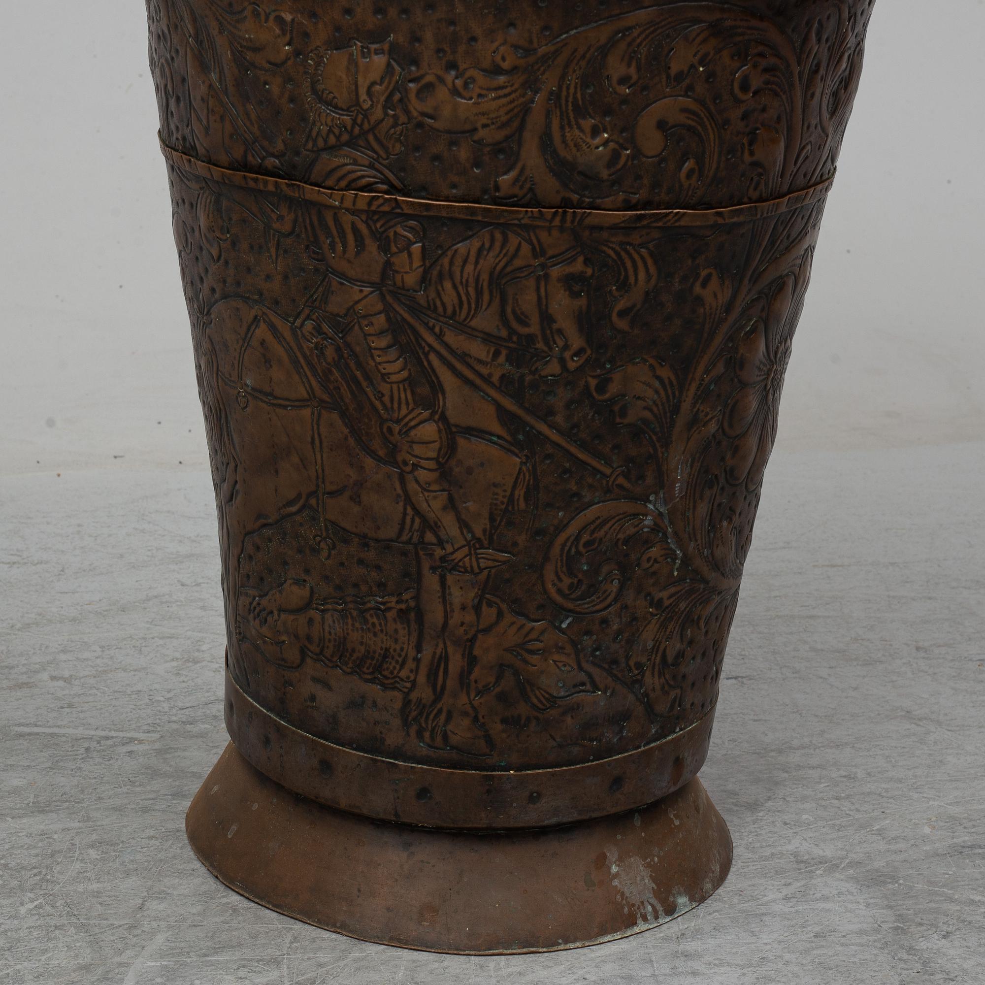 PARAPLYSTÄLL, koppar, 1800-tal.