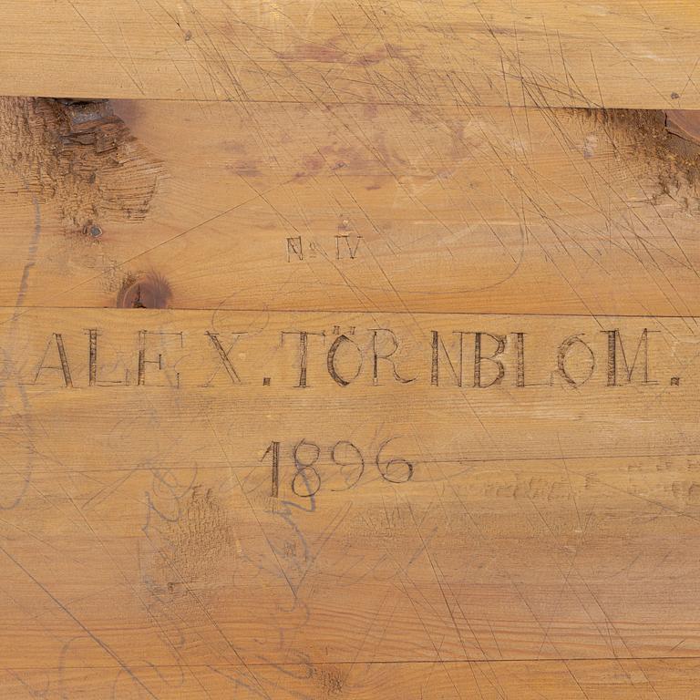 Chest of drawers, Rococo style, signed Axel Törnblom 1896.