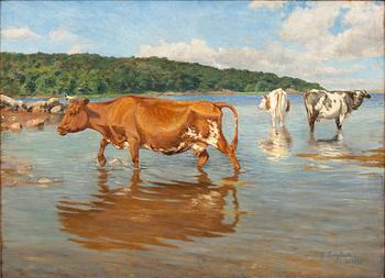 Carl Trägårdh, oil on canvas signed and dated Särö 1895.