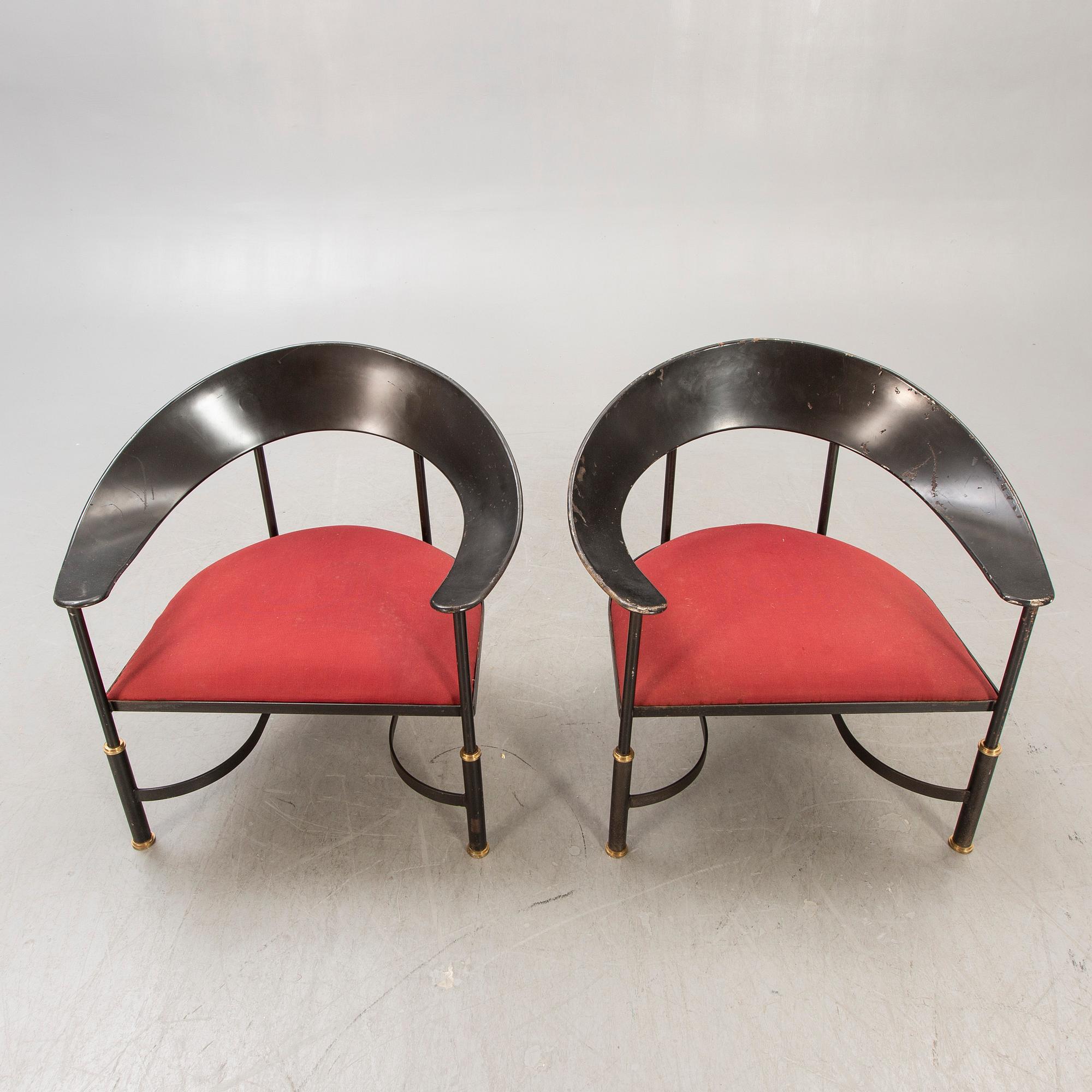 Armchairs / armchairs, probably Italy, a pair, second half of the 20th century.