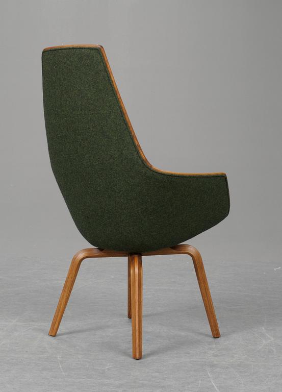 ARNE JACOBSEN, fåtölj, "Giraffen", Fritz Hansen, Danmark 1958.