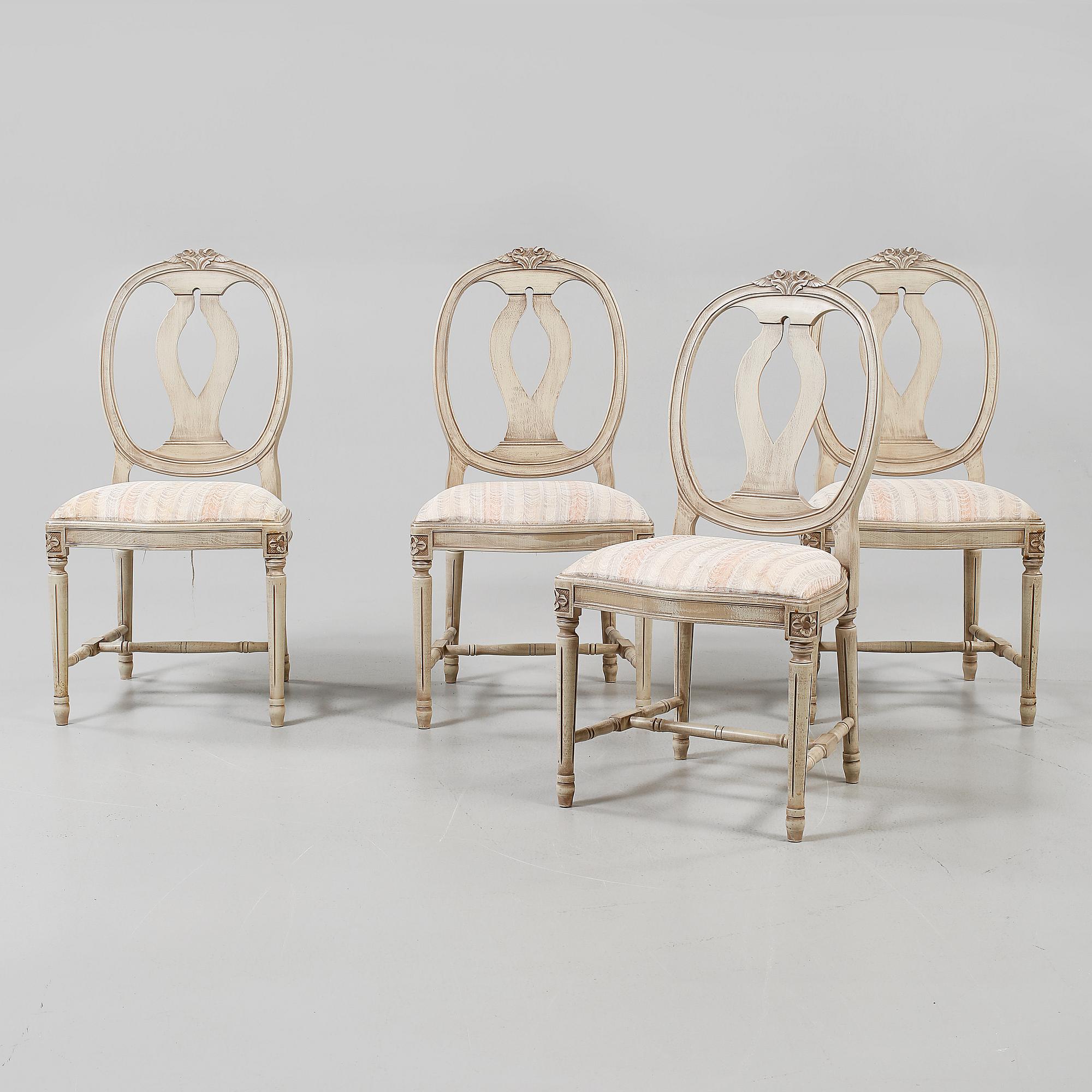 STOLAR, 4 st, gustaviansk stil, 1900-talets slut.