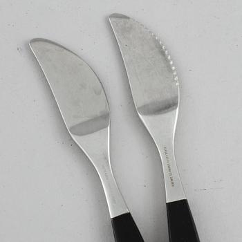 BESTICKSERVIS, 27 delar, rostfritt stål, "Focus de luxe", Folke Ahrström, Gense, 1900-talets andra hälft.