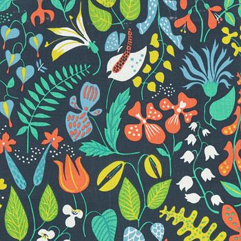 Josef Frank, a pair of 'Tulpan' cotton and linen curtains, Firma Svenskt Tenn.