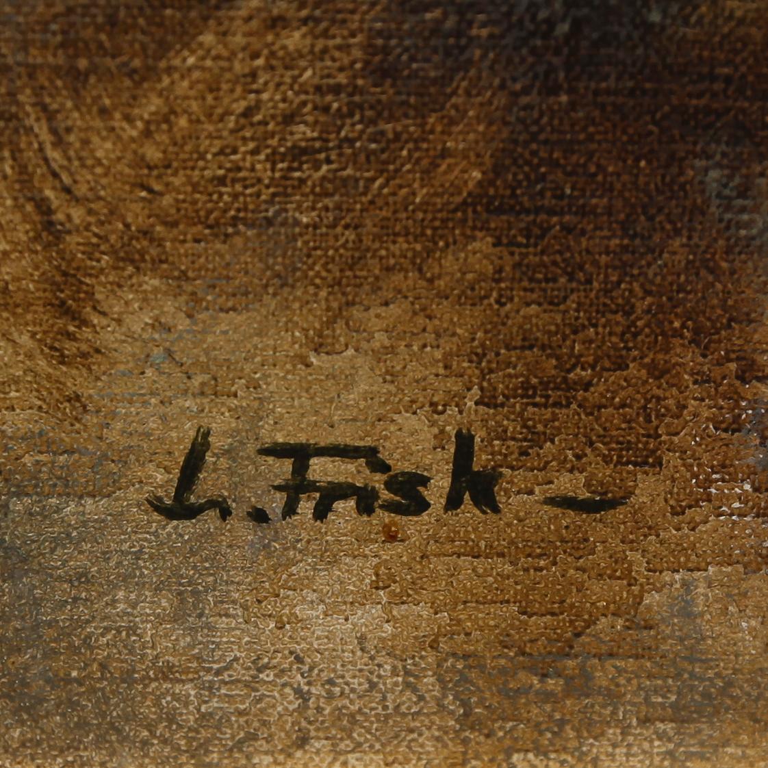 LENNART FRISK, olja på duk, signerad.