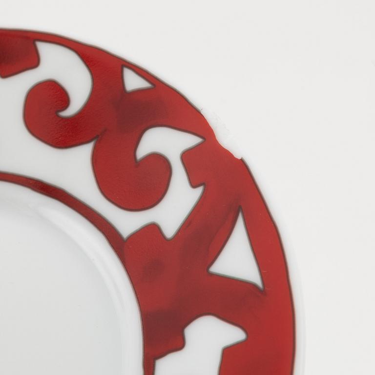 Hermès, nine-piece tea- and coffee porcelain service, 'Balcon du Guadalquivir', Paris France.