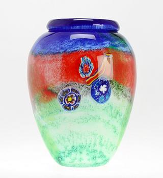 FLASKA, glas, Venini, Murano, Italien, 1900-talets andra hälft.