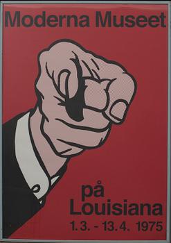 ROY LICHTENSTEIN, poster, Moderna Museet på Louisiana 1975.