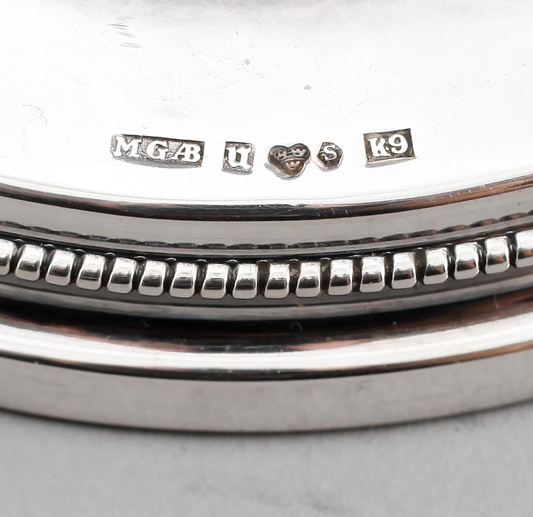 LJUSSTAKAR, 1 par, silver, MGAB, Uppsala 1960-tal.