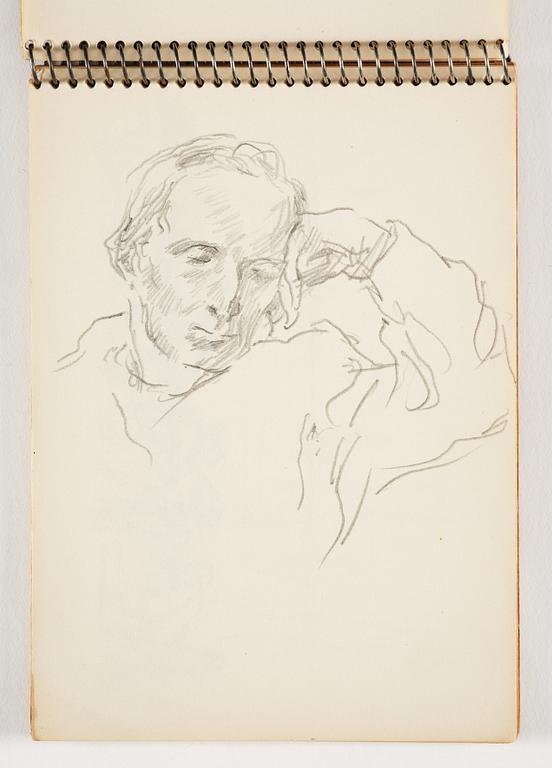 Lotte Laserstein, 4 skissböcker med blyertsteckningar.