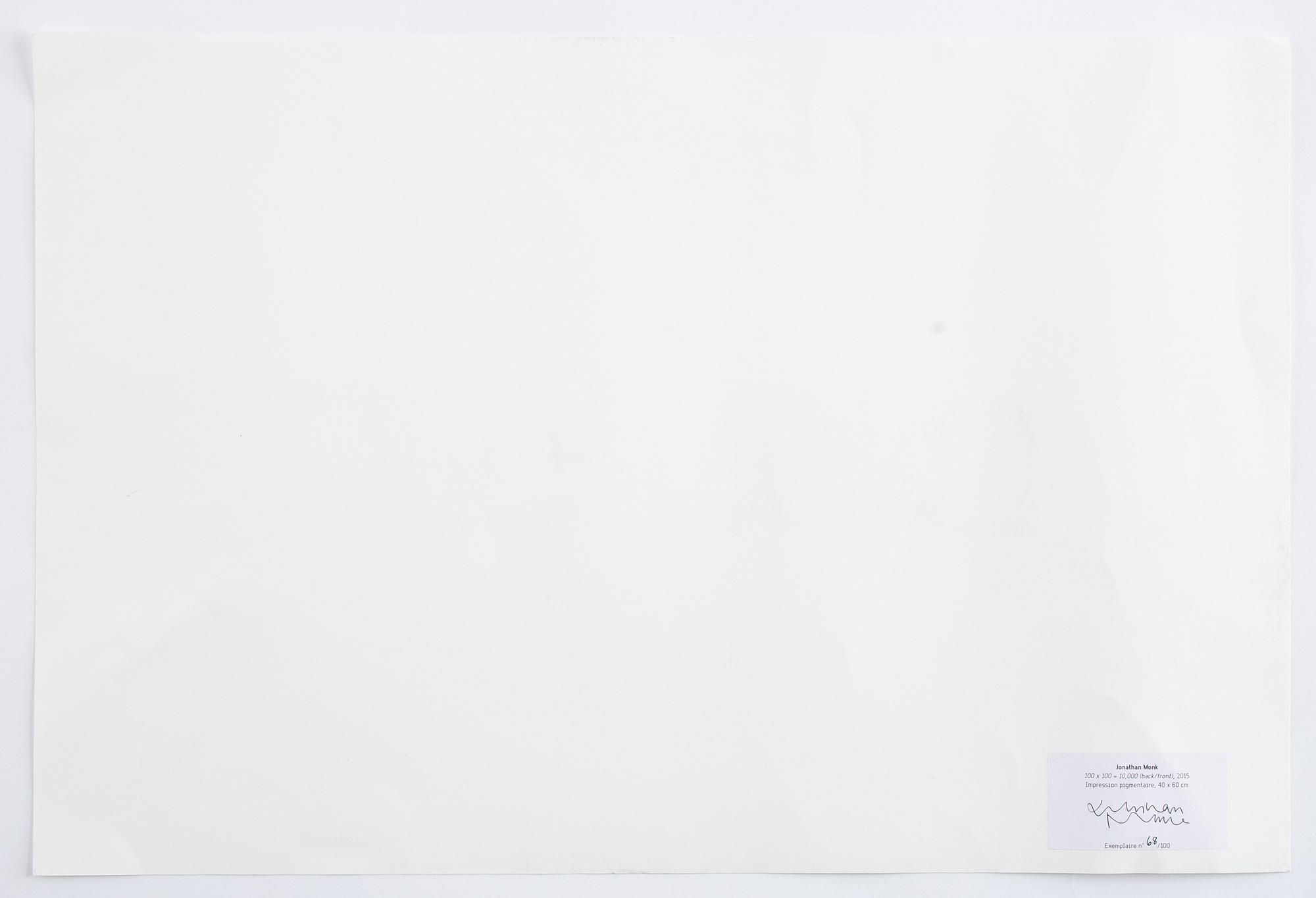 Jonathan Monk, pigment print signed numbered 68/100.