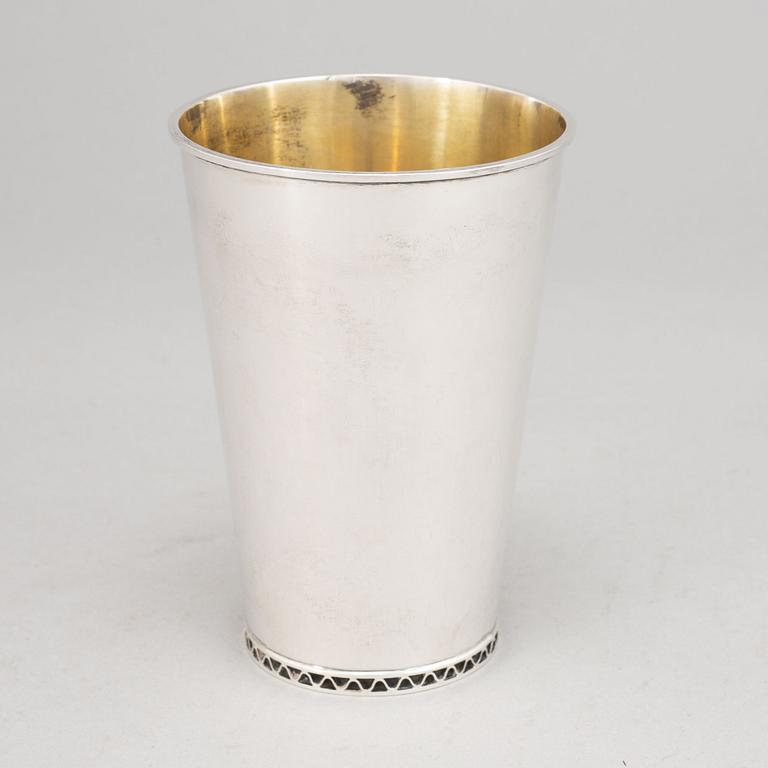 A Swedish silver beaker, mark of Eric Råström, CG Råström, Stockholm 1956.