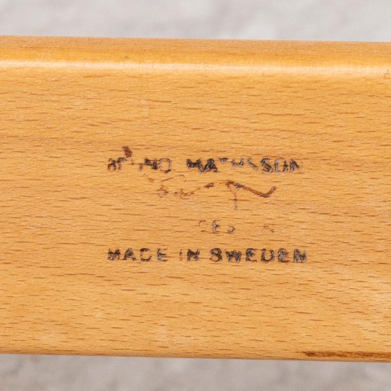 An 'Eva' easy chair by Bruno Mathsson for Firma Karl Mathsson dated 1971.