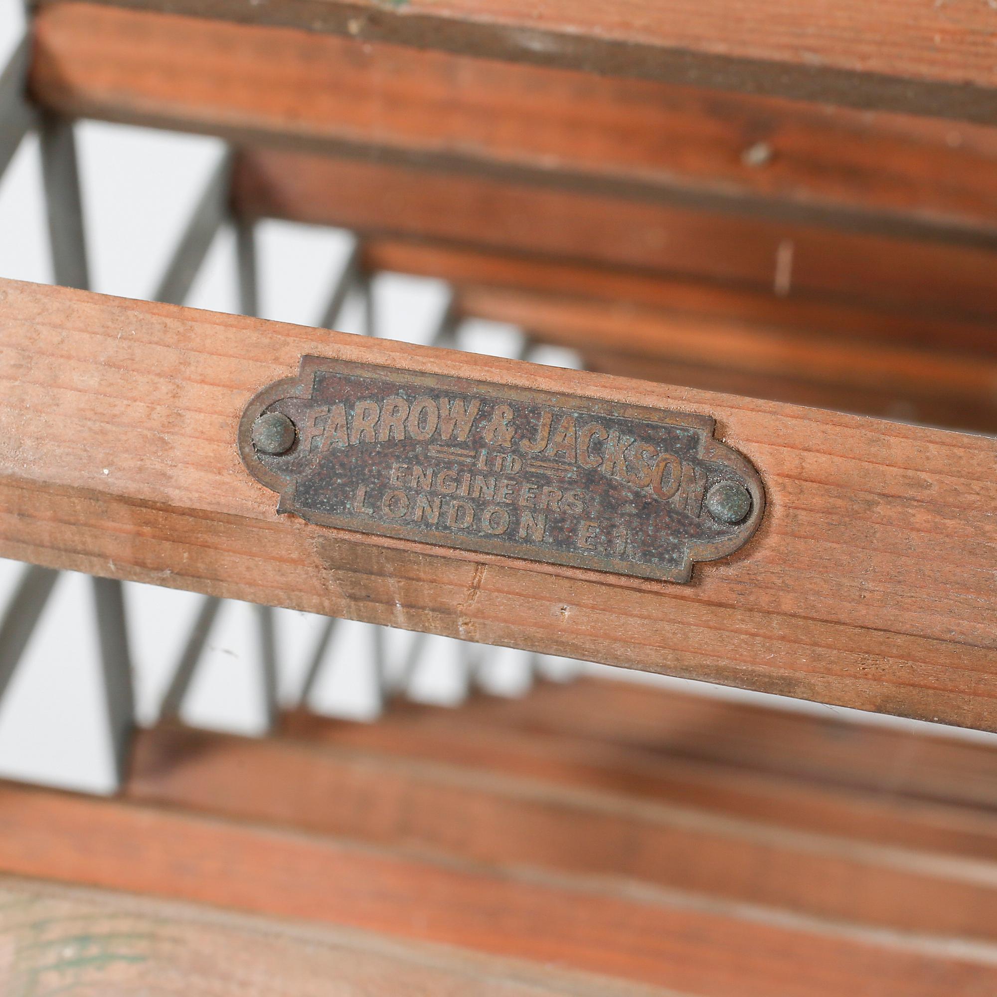 A wine rack from Farrow & Jackson, England, 20th century.