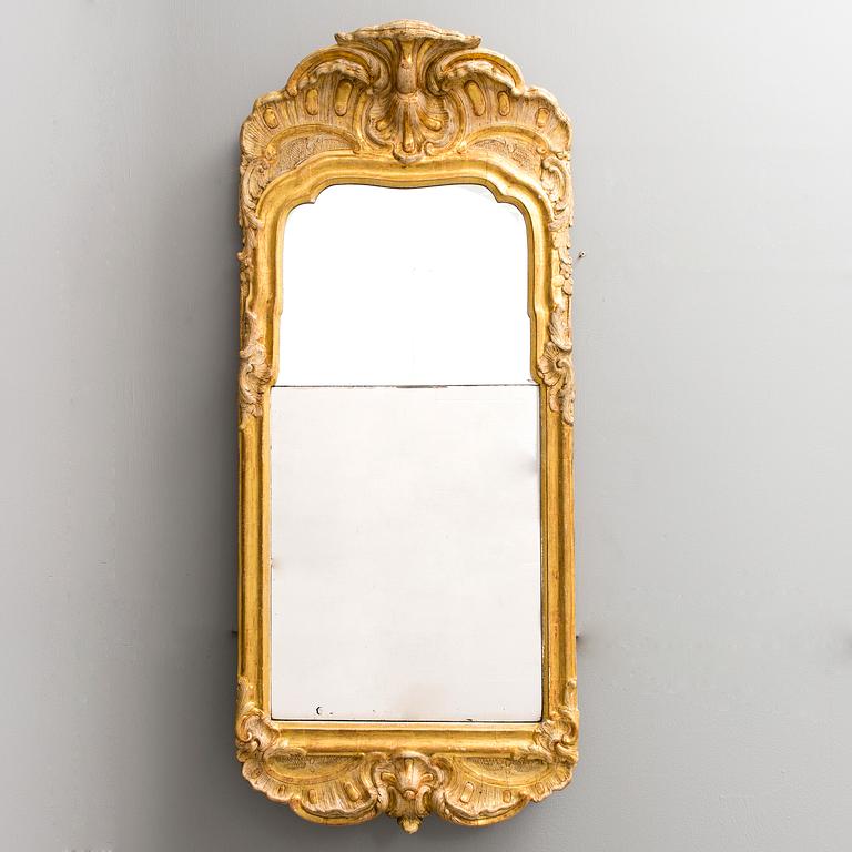 A MIRROR, rococo 18th century.