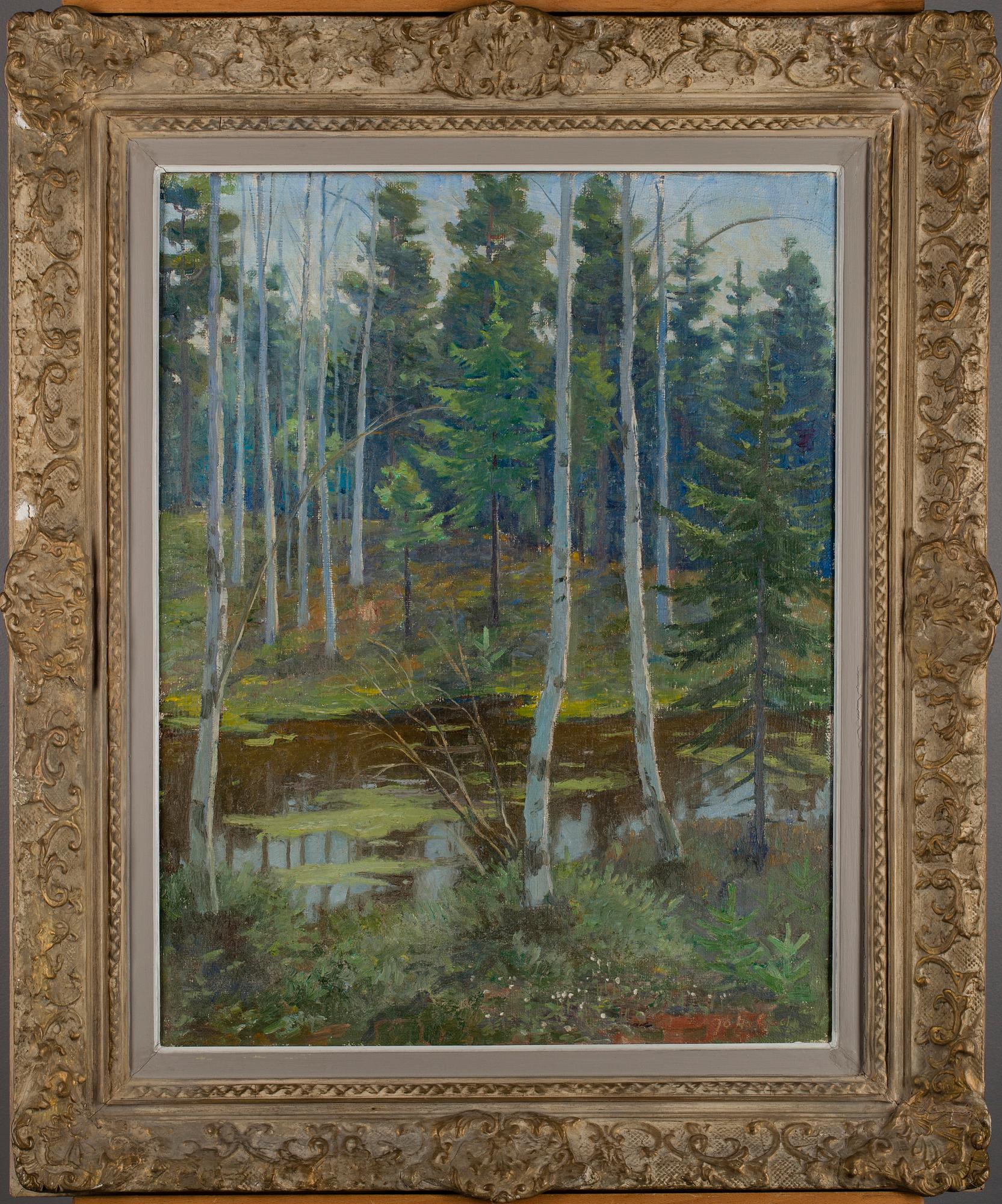 JOHANNES GEBHARD, olja på duk, signerad.