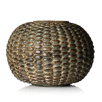 112. Axel Salto, a stoneware vase in the "budding" style, Royal Copenhagen, Denmark, 1940s-50s.