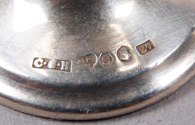 BÄGARE, 5 st, silver, Sverige bla GAB, 1900-talets första hälft.