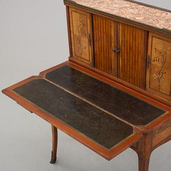 DAMSKRIVBORD MED UPPSATS, gustaviansk stil, 1900-talets första hälft.