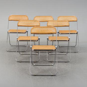 Six 'Plia Folding Chair' by Giancarlo Piretti, Anonima Castelli.