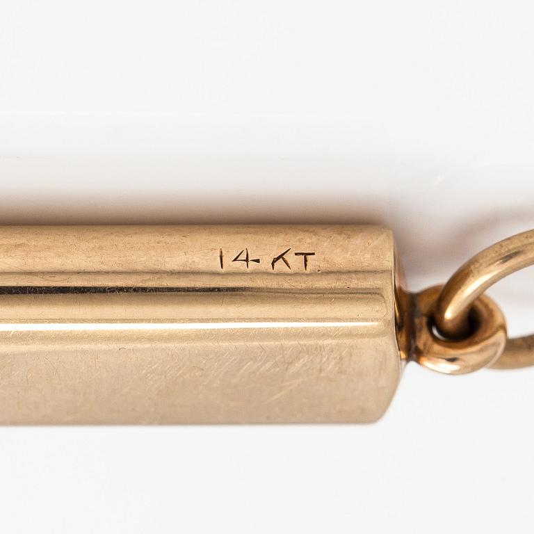 Kynäholkki, 14K kultaa.