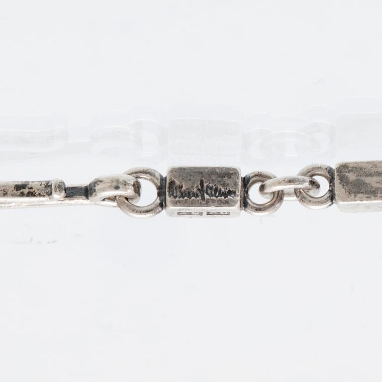 Wiwen Nilsson, necklace, silver rod chain, Lund 1952.