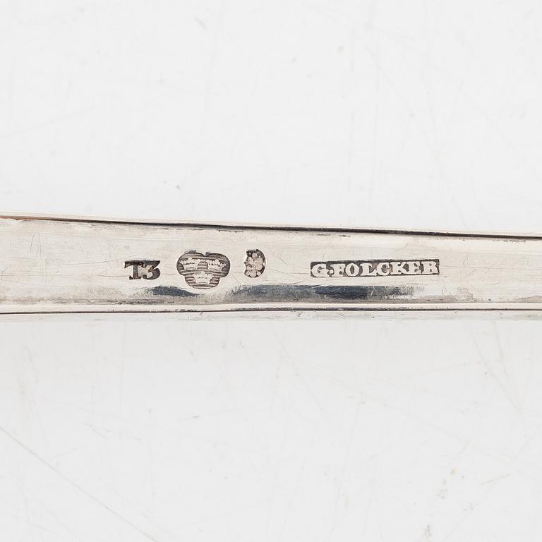 A Swedish Silver Ladle, mark of Gustaf Folcker, Stockholm 1825.